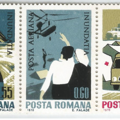 România, LP 743/1970, Inundatia, eroare 1, MNH
