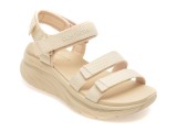Cumpara ieftin Sandale SKECHERS bej, D LUX WALKER, din material textil