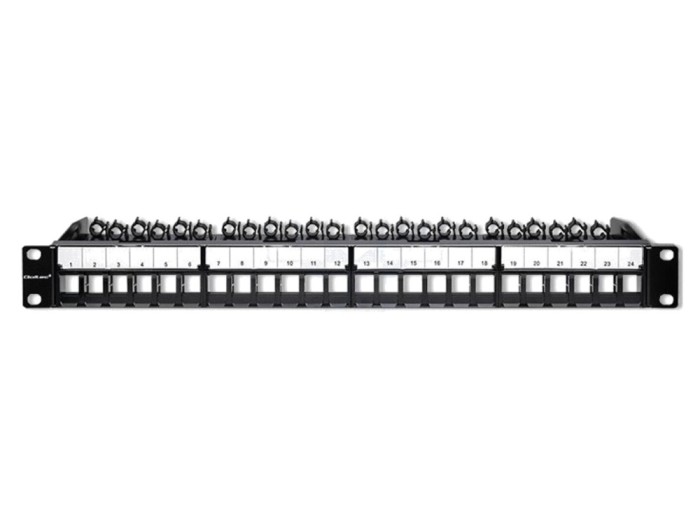 Patch Panel QOLTEC 1U 24 Porturi Cod 54516 - Organizare Rețea Eficientă