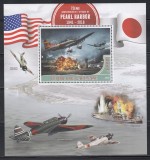 Gabon 2016 - A 75-a aniversare a atacului de la Pearl Harbor, Colita, MNH
