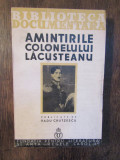 Amintirile colonelului Lăcusteanu