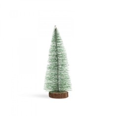 Mini decor: pin artificial &icirc;nzăpezit - 15 cm