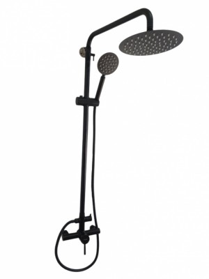 Coloana de dus MIXXUS SUS-003-J BLACK 20 cm baterie si para, monocomanda, furtun flexibil Innovative ReliableTools foto