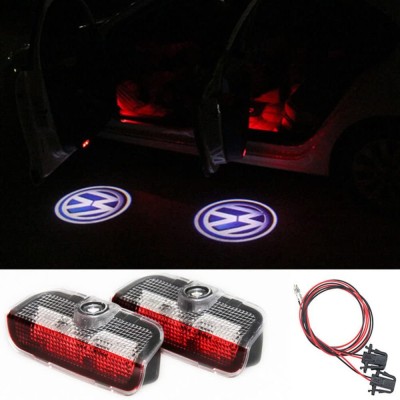 Set de 2 Lampi Logo led portiere Xentech Light Volkswagen plus cablaj usa foto