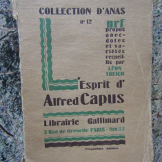 L'ESPRIT D'ALFRED CAPUS. COLLECTION D'ANAS N° 12