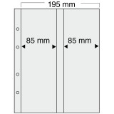 Set 5 folii pentru monede, Premium, cu 2 buzunare verticale de 255 x 85 mm