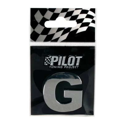 Autocolant 3D crom Type-3 (28mm) litera - G Garage AutoRide foto