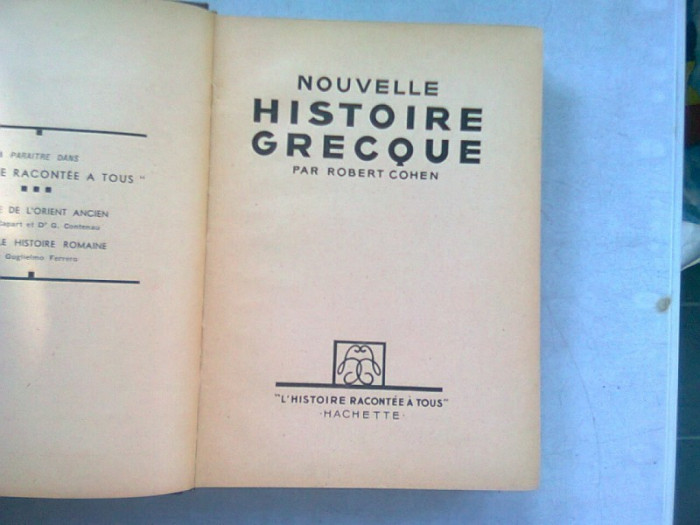 NOUVELLE HISTOIRE GRECQUE - ROBERT COHEN