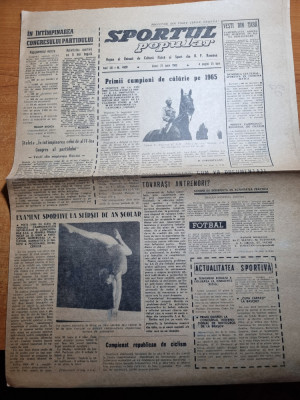 sportul popular 25 iunie 1965-primii campioni la calarie,petrolul ploiesti foto