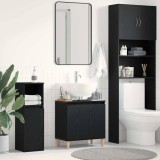 VidaXL Dulap de chiuvetă, stejar negru, 58x33x60 cm, lemn prelucrat