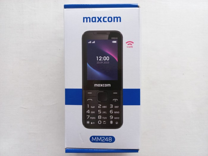 TELEFON MOBIL PENTRU SENIORI, MAXCOM MM248, DUAL SIM [ NOU, SIGILAT]