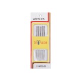 Set 5 ace lungi pentru cusut manual, lungime 90 mm