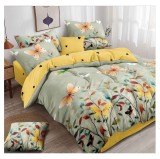 Cumpara ieftin Lenjerie pat dublu,bumbac finet,6 piese,cearceaf cu elastic 180x200cm, cearceaf pilota 200x230cm, 2 fete de perna 50x70, 2 fete de perna 70x70-A1120