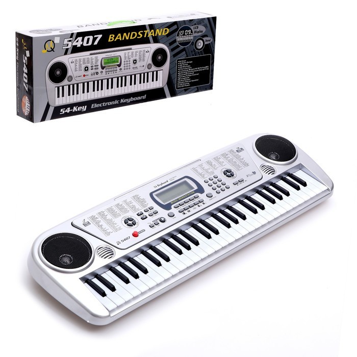 Orga electronica cu 54 de clape, afisaj lcd si microfon (keyboard, pian electronic)