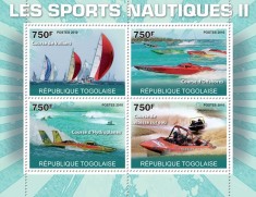 TOGO 2010 - Sporturi nautice, veliere, yachturi, speedboats /set complet-colita+bloc MNH ( 2 imagini)