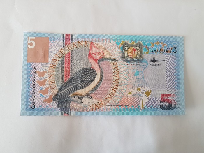 Surinam 5 Gulden 2000 Noua