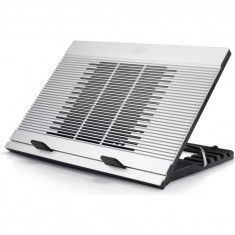 STAND DEEPCOOL notebook 17&amp;amp;quot; sita aluminiu fan 18cm 4 x port USB 6 unghiuri de ajustare design anti-alunecare buton control viteza fan silver N9&amp;#039; foto