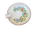 SCRUMIERA DIN CERAMICA VINTAGE, LUCRATA SI DECORATA MANUAL