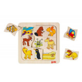 Joc puzzle de asociere Casutele animalelor 2