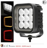 Cumpara ieftin Proiector LED Halogen 60W - Alb, Lumina difuza cu lumina DRL galbena si rosie 12-24V