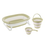 Set 3 in 1 cu cadita pliabila - Verde eco