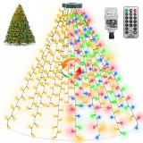 Lumini de Crăciun ZAIYW cu 400 LED-uri și temporizator &ndash; Alb cald și multicolor 2.5M