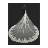 Cumpara ieftin Voal Mireasa Floral, 300x350cm, Bej - 20310