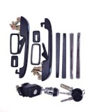 Set yale inchidere Vw Golf 2 (19e/1g), 08.1983-10.1991, cu chei, cu 2 butuci blocare usa, cu blocare portbagaj si apasati butonul de eliberare, cu bl