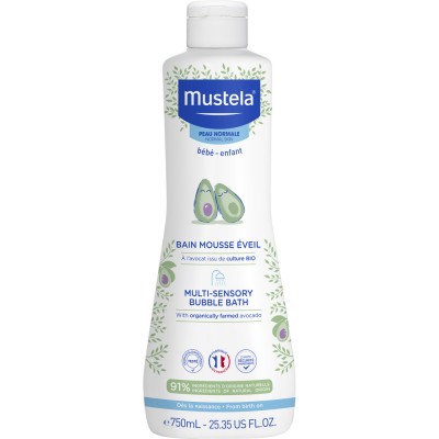 Spuma de Baie, Mustela, Bubble Bath, Efect Hidratant cu Extras de Avocado, 750ml foto