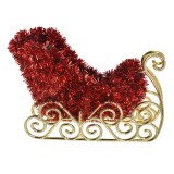 Cumpara ieftin Sanie decorativa rosie aurie 14x3x11 cm
