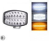 Cumpara ieftin Proiector LED Halogen 10 inch cu DRL alb portocaliu 12-24V, 80W, 4000 lm, Certificat E9