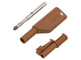 Conector banană 4mm maro 24A 1kV HIRSCHMANN T&amp;M