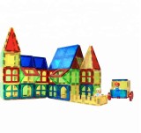 Set de constructie magnetic MAGPLAYER, 112 piese, forme 2D si 3D