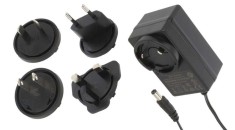 Sursă de alimentare POS POSB24100A-E1/U1/U2/A3, impuls 24V/1A/24W, adaptor orizontal, intrare CA: EU/US/UK/AU. Intrare CC: 2.1/5.5 (+)