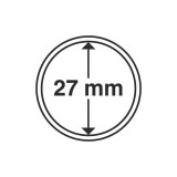 Capsule pentru monede, diametru interior 27mm, cutie 10buc.