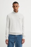 Tommy Jeans pulover de bumbac culoarea gri, light, DM0DM22096
