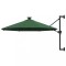 vidaXL Umbrelă de soare montată pe perete cu LED-uri, verde, 300 cm 312523