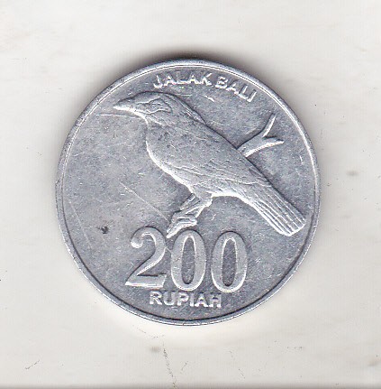 bnk mnd Indonezia 200 rupii 2003 , pasare