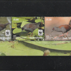 Cook Islands 2014-Fauna,WWF,Pasari,serie (partea II-a) 4 val.nedant.,streif