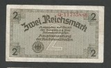 GERMANIA NAZISTA 2 MARCI REICHSMARK 1940 [6] P- 137b , 8 cifre , Litera Q , VF