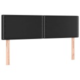 Cumpara ieftin Tablii de pat, negru, 144x5x78/88 cm, piele ecologica