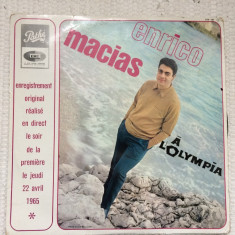 enrico macias a l'olympia 1965 disc vinyl lp muzica pop slagare pathe france VG+