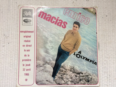 enrico macias a l&amp;#039;olympia 1965 disc vinyl lp muzica pop slagare pathe france VG+ foto