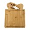 Platou pentru branzeturi, din bambus, cu 1 accesoriu pentru servire, dimensiuni 19.50 x 24.50 cm, maro