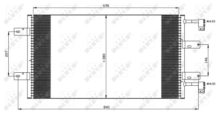NRF 35505 Condensator, climatizare