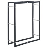 Cumpara ieftin Rastel pentru lemne de foc, negru, 80x25x100 cm, otel