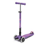 Trotineta Micro MAXI Deluxe Foldable LED purple