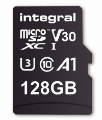 Card de memorie Integral 90V30 128GB Micro SDXC Clasa 10 UHS-I U3 + Adaptor SD foto