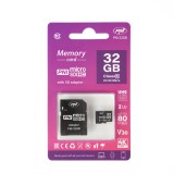 Aproape nou: Card de memorie MicroSD PNI 32GB cu adaptor SD, Clasa 10, 80 Mb/s, V30