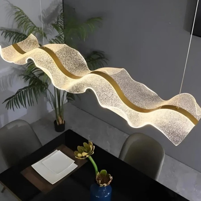 Lustra LED suspendata AMI 80W, Liniara, lumina Rece/Calda/Neutra, Auriu, Inaltime Reglabila